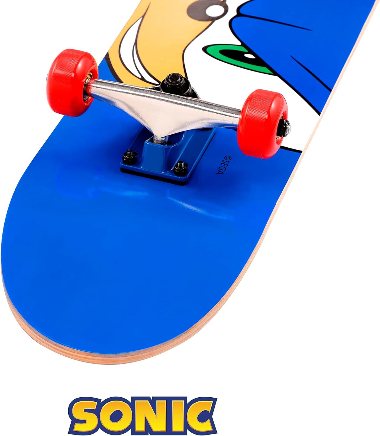 Sakar Sonic the Hedgehog Skateboard with Printed Graphic Grip Tape. Great for Kids and Teens Cruiser Skateboard with ABEC 5 Bearings, Durable Deck, Smooth Wheels