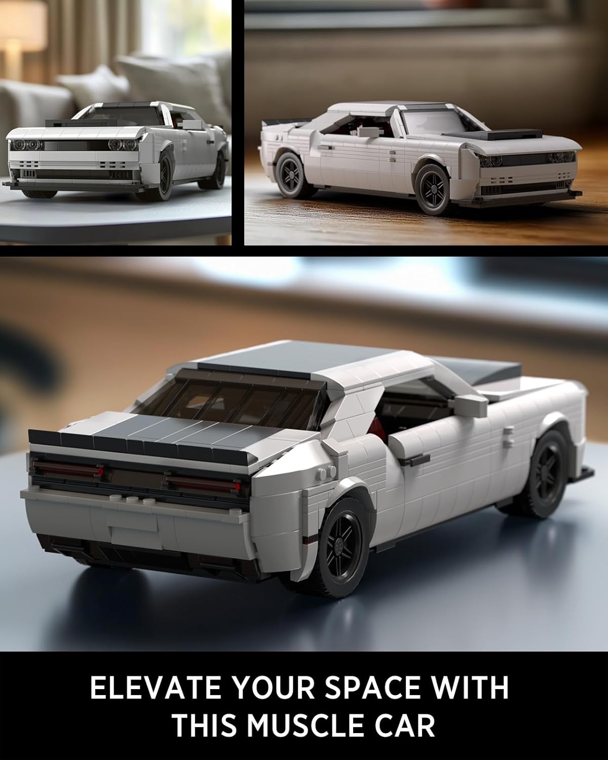 NIFELIZ LEGO Mini Demon Muscle CAR Set, Iconic Building Toy Model for Adults, Ideal Display Set for Muscle Car Fans Gift-Giving (1225 PCS, NF10284)