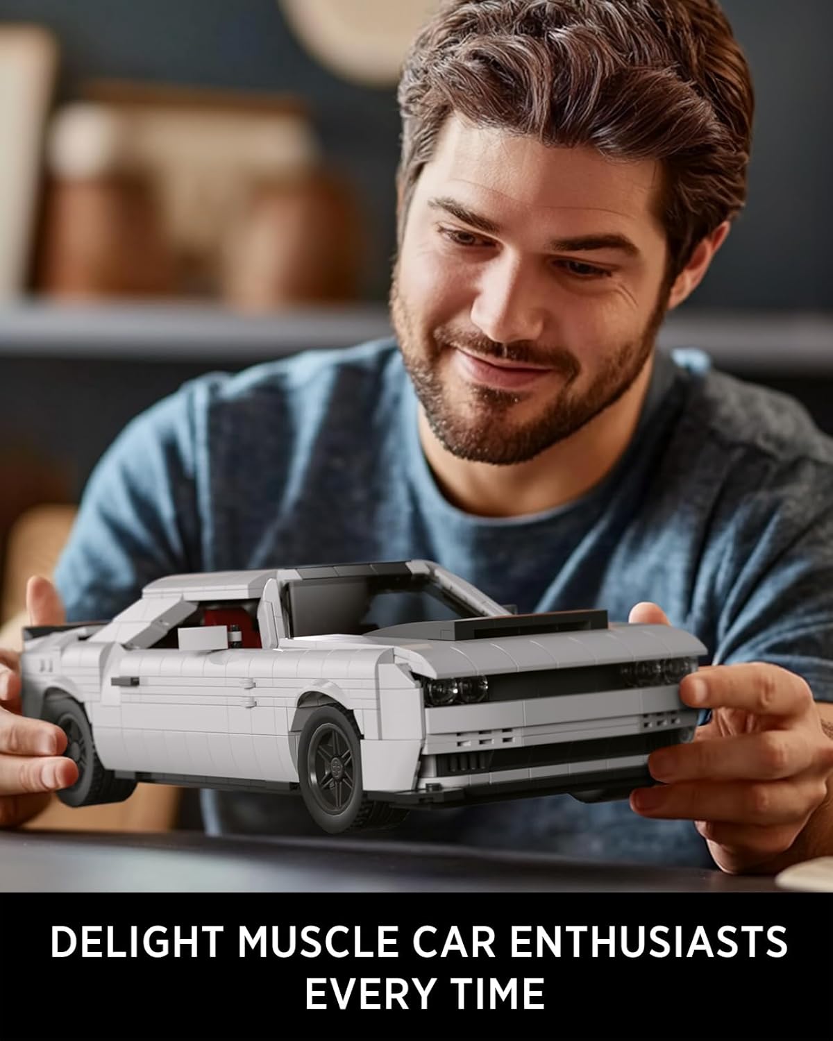NIFELIZ LEGO Mini Demon Muscle CAR Set, Iconic Building Toy Model for Adults, Ideal Display Set for Muscle Car Fans Gift-Giving (1225 PCS, NF10284)