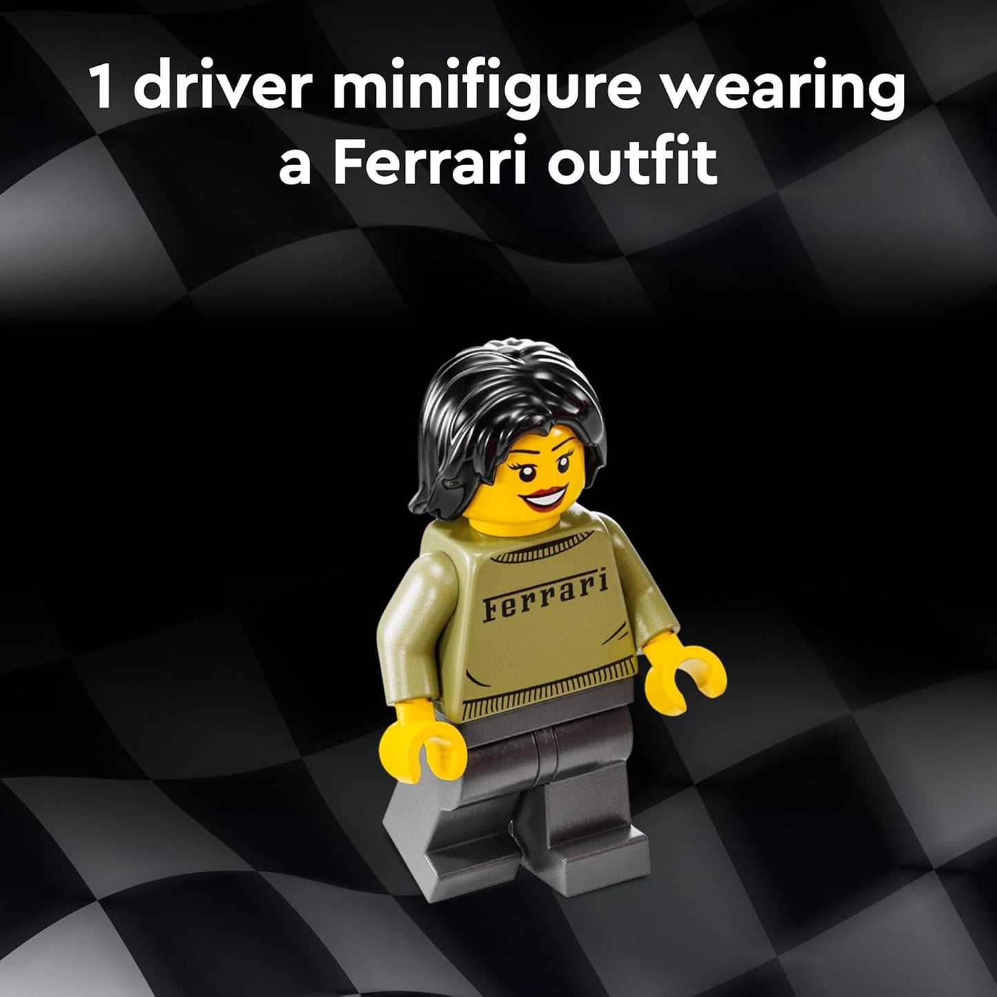 LEGO Speed Champions Ferrari F40 Supercar, Toy Car Model Building Set with Driver Minifigure