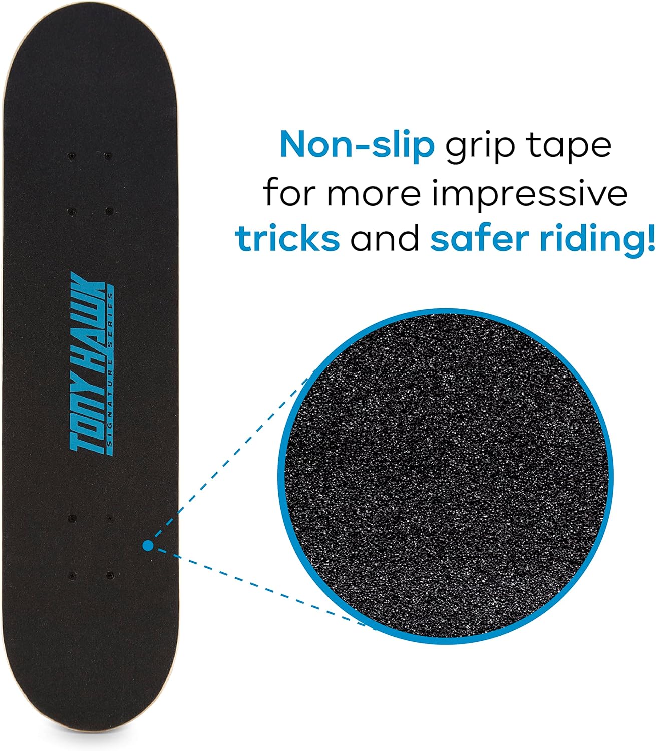 Skateboard Tony Hawk 31"- Signature Series 1 Skateboard with Pro Trucks, Full Grip Tape, ABEC 3 Bearings, Ideal for All Experience Levels