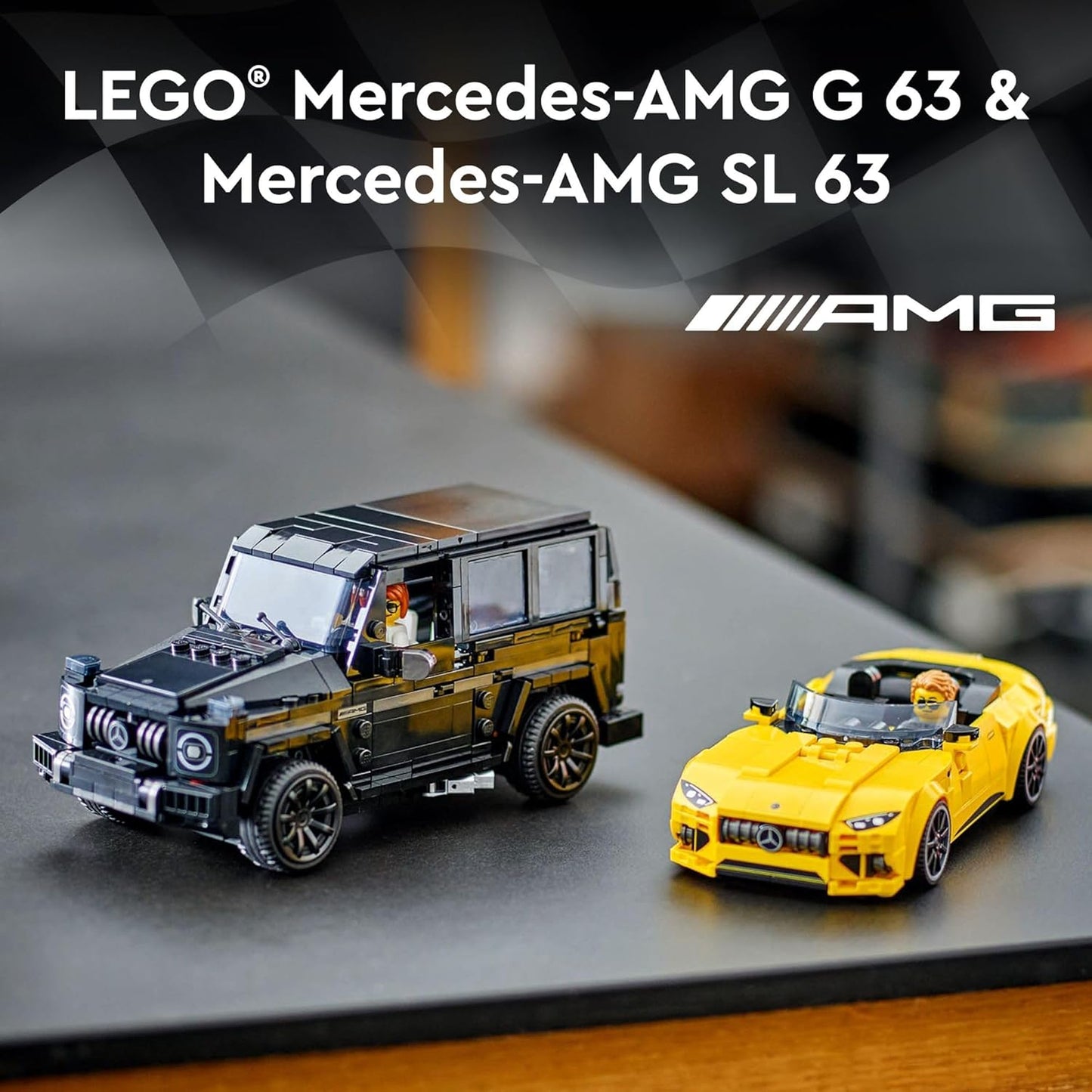LEGO Speed Champions Mercedes-Amg G 63 & Mercedes-Amg SL 63 F1 2 Building Sets with 2 Driver Minifigures