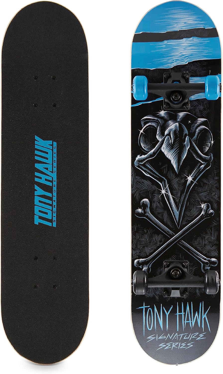 Skateboard Tony Hawk 31"- Signature Series 1 Skateboard with Pro Trucks, Full Grip Tape, ABEC 3 Bearings, Ideal for All Experience Levels