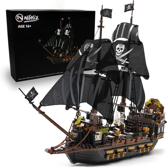 NIFELIZ LEGO Black Hawk Pirates Ship Model Building Blocks Kits - Construction Set to Build, Model Set and Assembly Toy for Teens and Adult,Makes a Great Gift for People Who like Creative Play (1352Pcs)