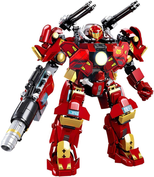 LEGO Mech Robot Transforming Building Blocks Set for Adults,City Warrior Justice Hero Soldier Mech Model Building Kit, Cool Creative Robots Toys Gift for Teens Boys, 588 PCS