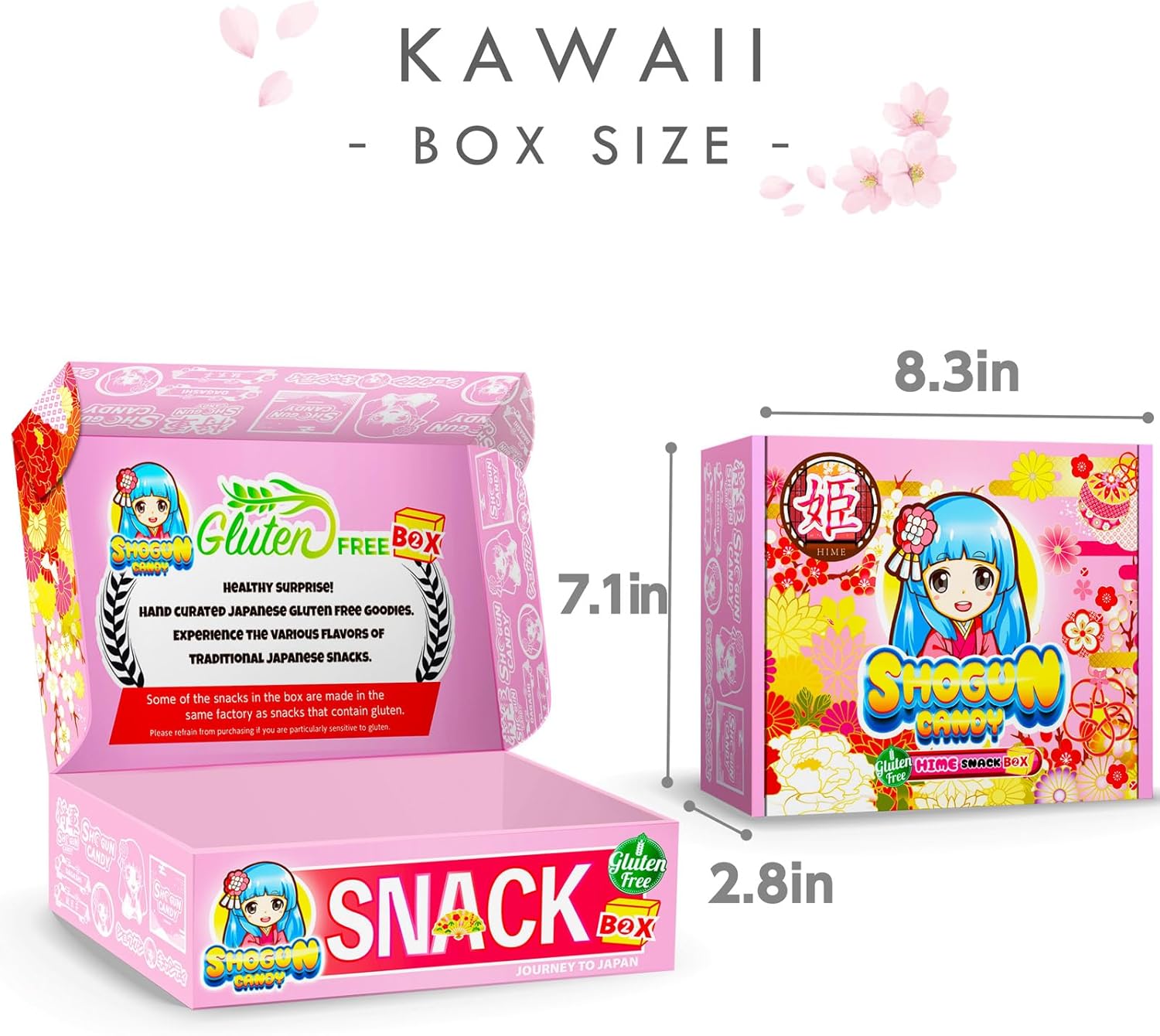 SHOGUN CANDY 40 Pcs Japanese Snacks and Japanese Candy, Popin Cookin Snack Boxes, Kawaii Anime Hime Box