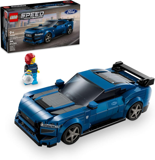 LEGO Speed Champions Ford Mustang Dark Horse Sports Car Toy, Buildable Ford Mustang Toy