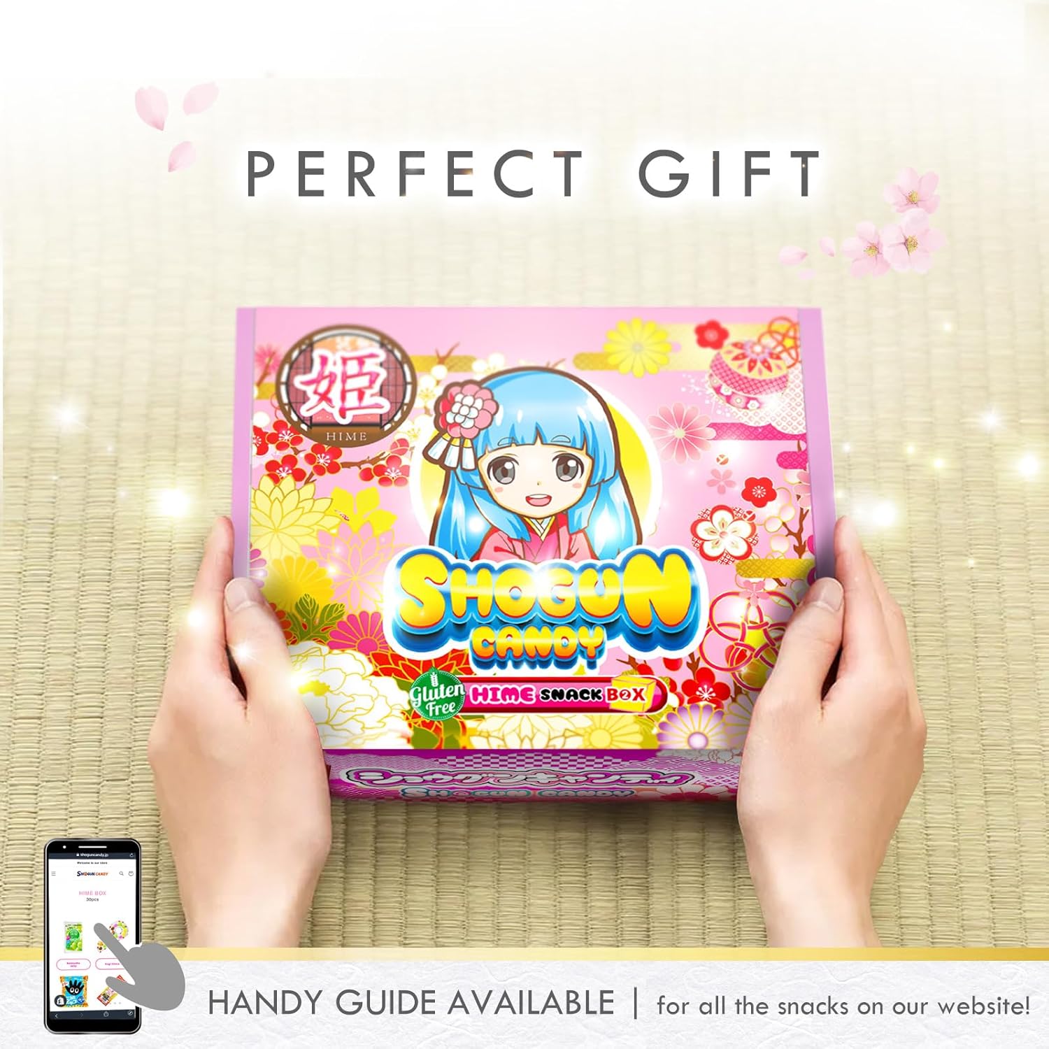 SHOGUN CANDY 40 Pcs Japanese Snacks and Japanese Candy, Popin Cookin Snack Boxes, Kawaii Anime Hime Box