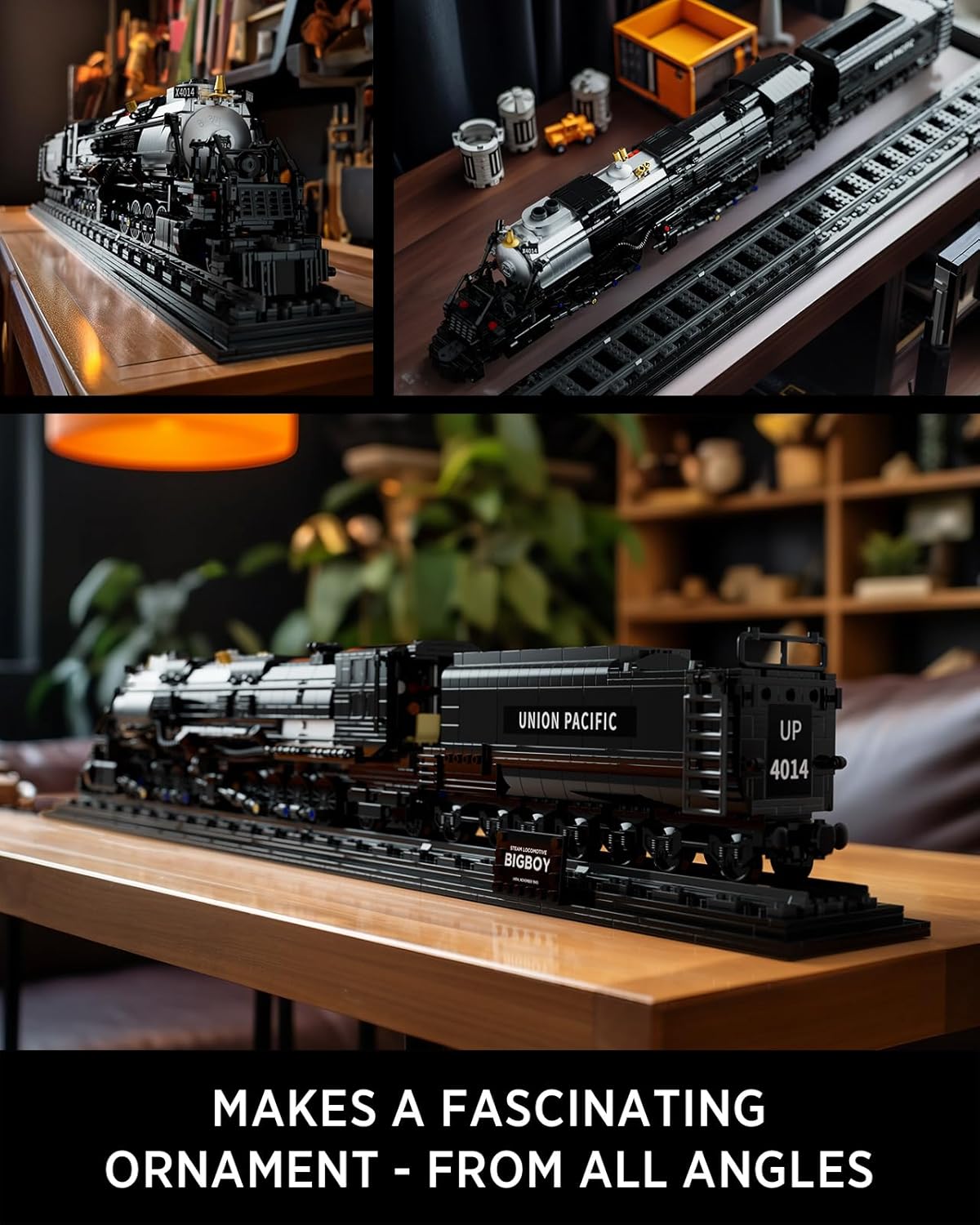 NIFELIZ LEGO Big Boy Locomotive, Articulated Steam Locomotive Building Block Set, Legendary Steam Train Display Kit for Gift Giving (1,818 Pieces)