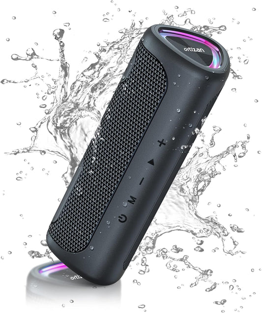 Speaker Bluetooth Wireless, IPX7 Bluetooth with LED Lights, Speakers Bluetooth Wireless 24W, Hi-Quality Sound, Portable Speakers Bbluetooth, Dual Pairing for Home, Outdoor