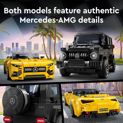 LEGO Speed Champions Mercedes-Amg G 63 & Mercedes-Amg SL 63 F1  2 Building Sets with 2 Driver Minifigures