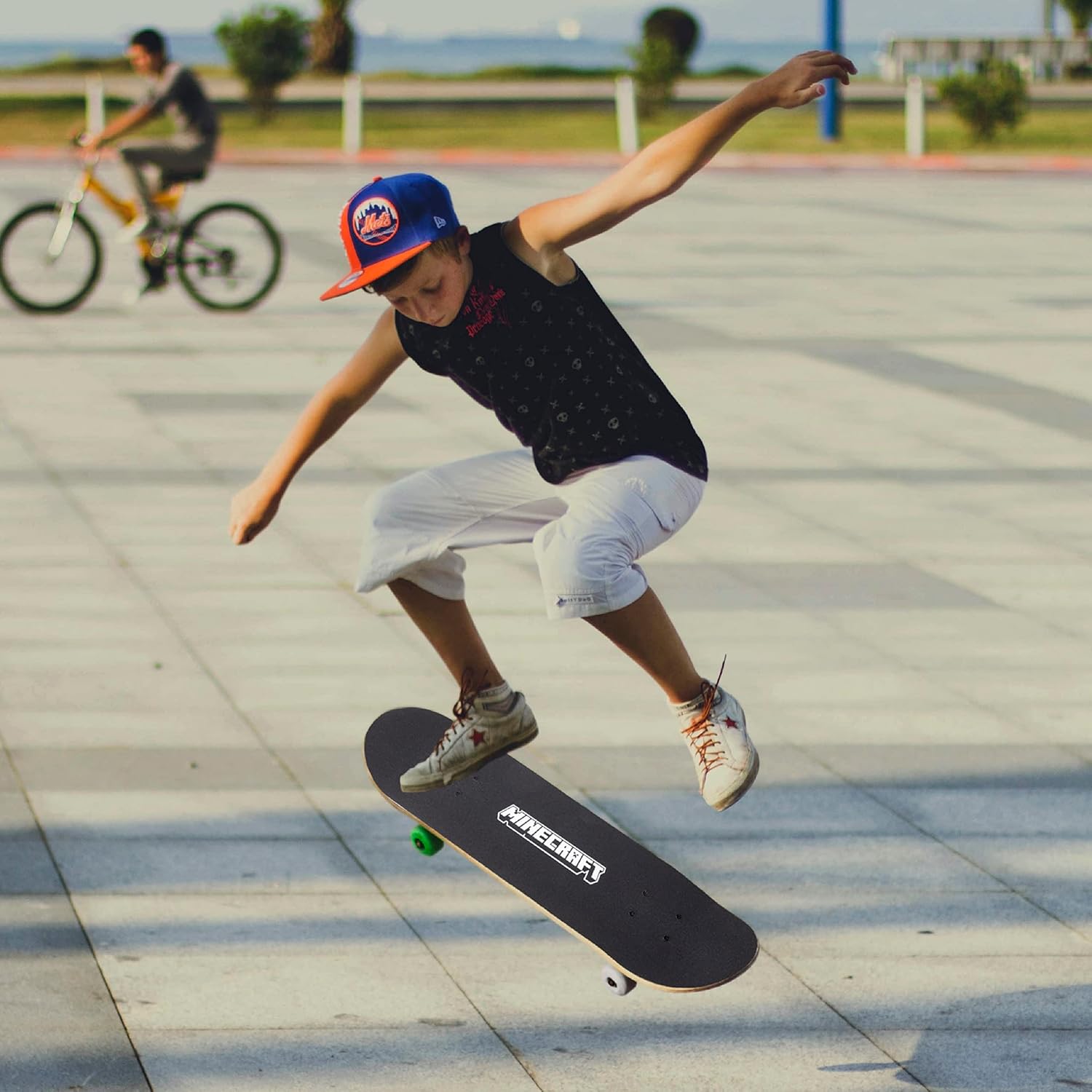 Skateboard Minecraft 31 Inch, 9-Ply Maple Deck Skate Board for Cruising, Carving, Tricks and Downhill