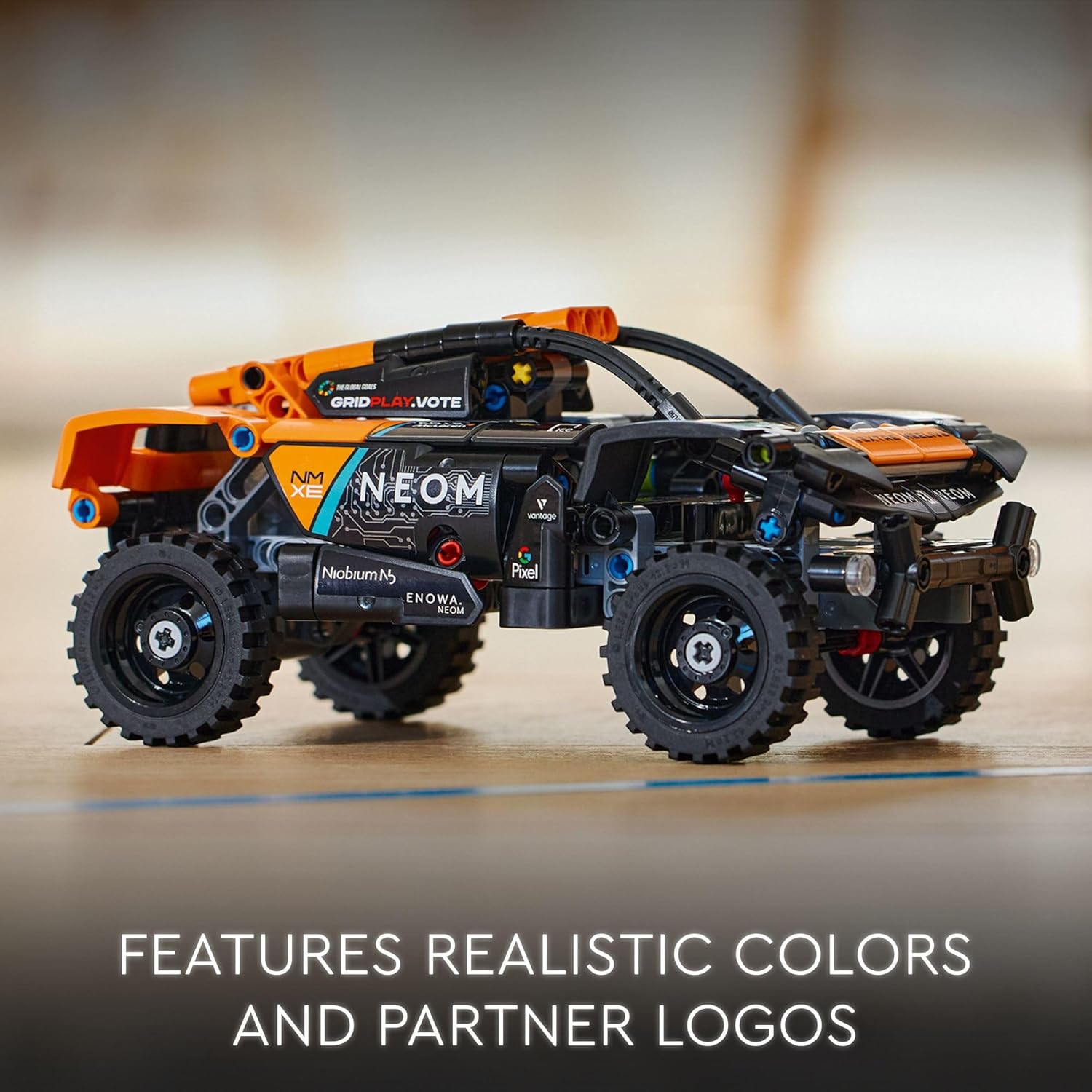 LEGO Technic NEOM Mclaren Extreme E Race Off-Road Pull Back Car Toy 