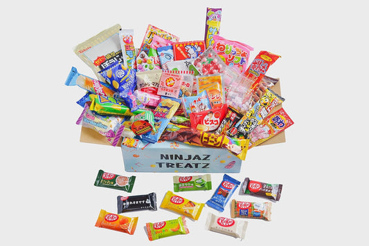 SHC 50 Pcs Japanese Candy & Snack POPIN COOKIN Ninjaz Treatz Box Set, Big Japanese Kitkat Assortment (10 Pieces per box )