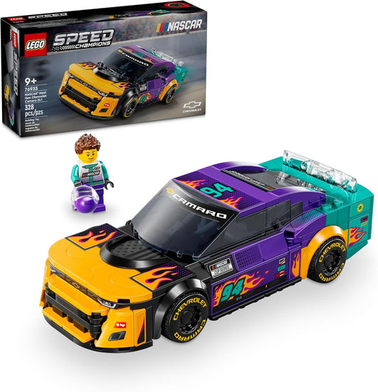 LEGO Speed Champions NASCAR Next Gen Chevrolet Camaro ZL1, Model Racecar Building Set