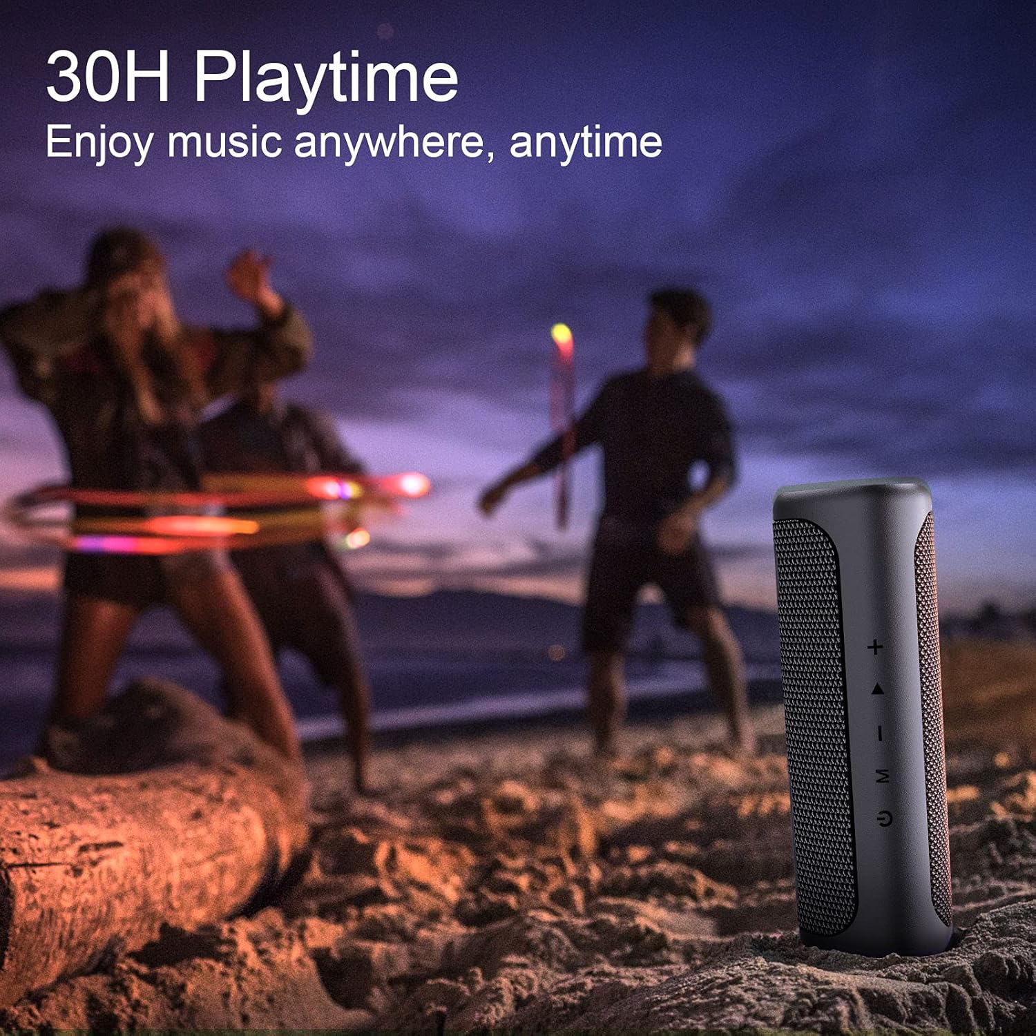 Speaker Bluetooth Wireless, IPX7 Bluetooth with LED Lights, Speakers Bluetooth Wireless 24W, Hi-Quality Sound, Portable Speakers Bbluetooth, Dual Pairing for Home, Outdoor