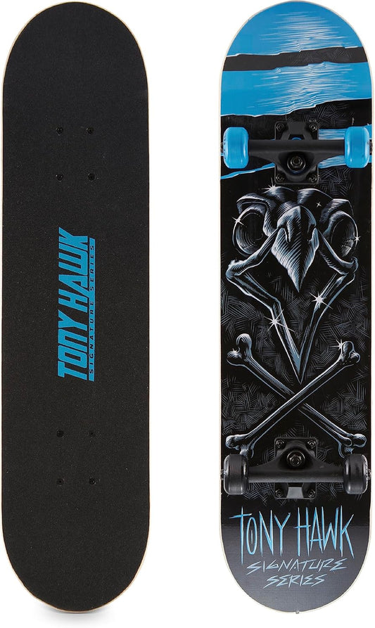Skateboard Tony Hawk 31"- Signature Series 1 Skateboard with Pro Trucks, Full Grip Tape, ABEC 3 Bearings, Ideal for All Experience Levels
