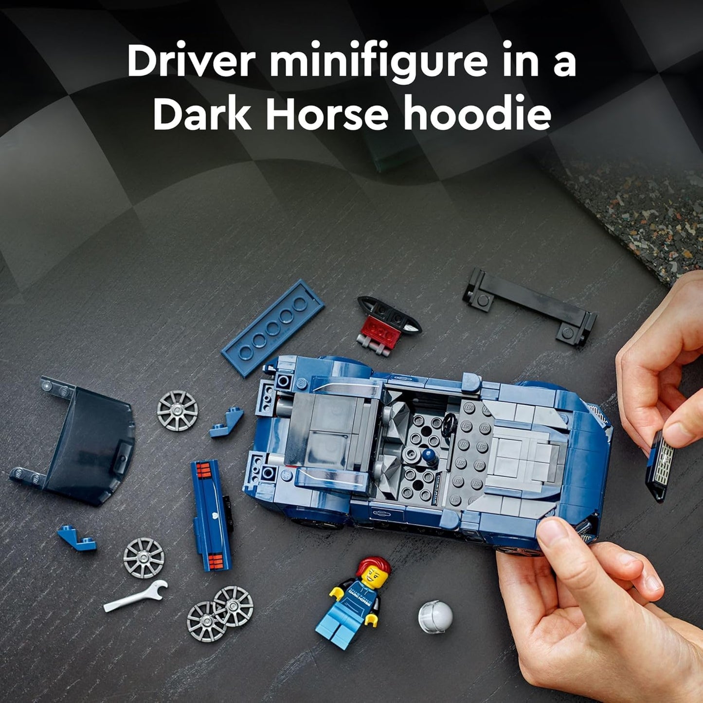 LEGO Speed Champions Ford Mustang Dark Horse Sports Car Toy, Buildable Ford Mustang Toy