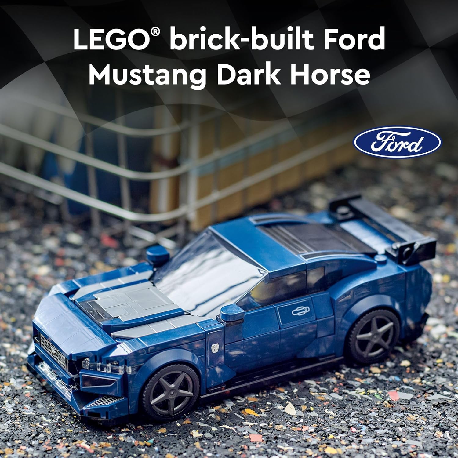 LEGO Speed Champions Ford Mustang Dark Horse Sports Car Toy, Buildable Ford Mustang Toy