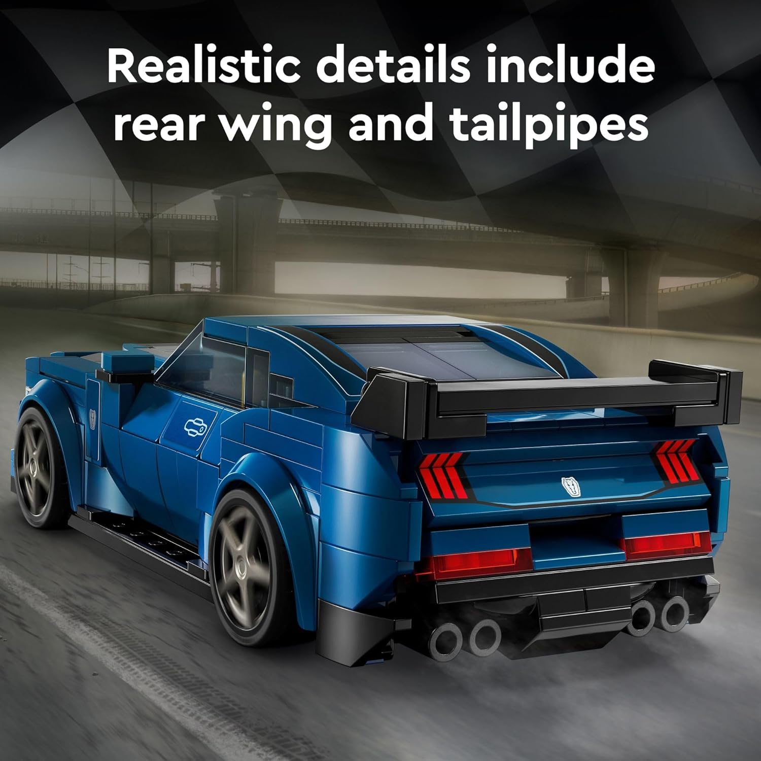 LEGO Speed Champions Ford Mustang Dark Horse Sports Car Toy, Buildable Ford Mustang Toy
