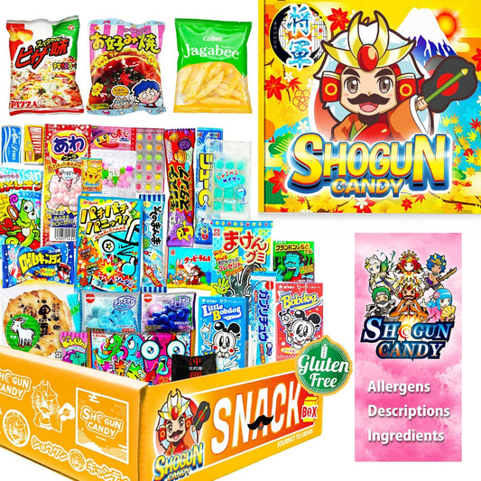 SHOGUN CANDY 40 Pcs Japanese Snacks and Japanese Candy, Popin Cookin Snack Boxes, Kawaii Anime Shogun Box