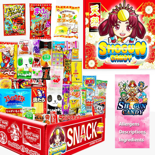 SHOGUN CANDY 40 Pcs Japanese Snacks and Japanese Candy, Popin Cookin Snack Boxes, Kawaii Anime Amaterasu